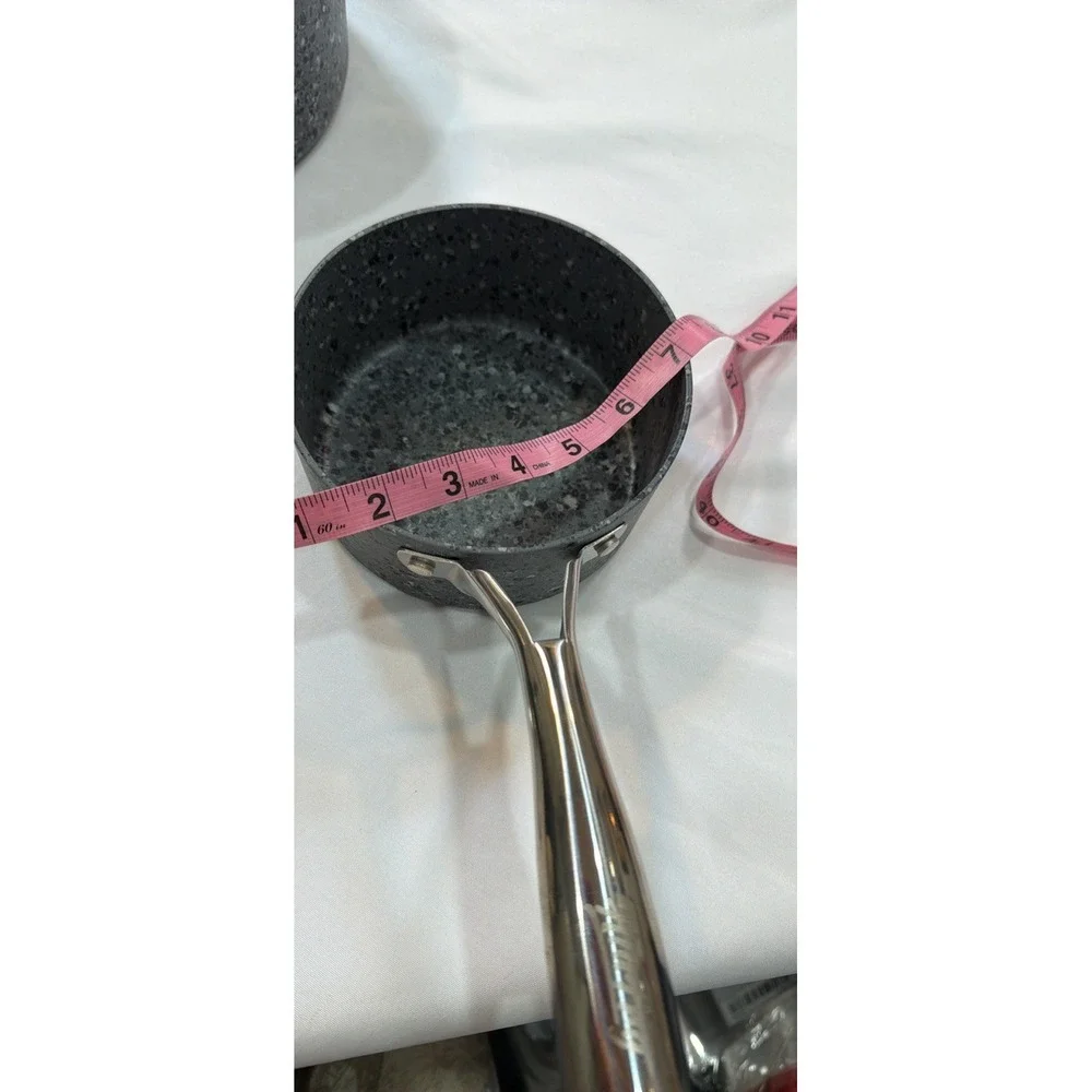 Hlafrg 6 Piece Speckle Cookware Set‎ in Black And Charcoal